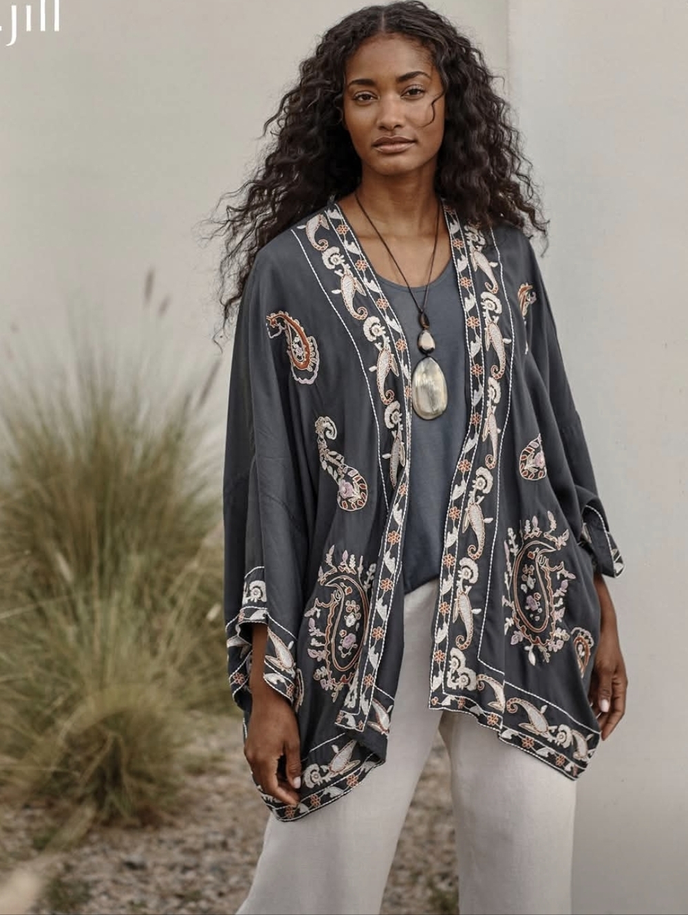 purejill

PURE JILL J. JILL NWOT Women's S - L Boho Paisley Embroidered Open Kim